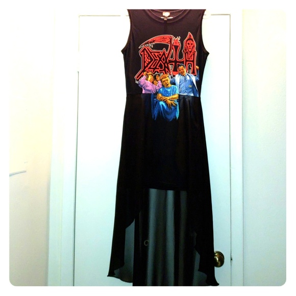 Hot Topic Dresses & Skirts - LOWEST PRICE Death metal band high low maxi dress